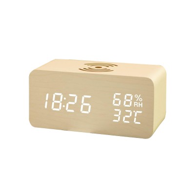 Promotional Wireless Charging Cool Desk Clock for Living Room